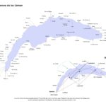 cartes des ports et des vents du lac Léman. Stations essence et type de carburant